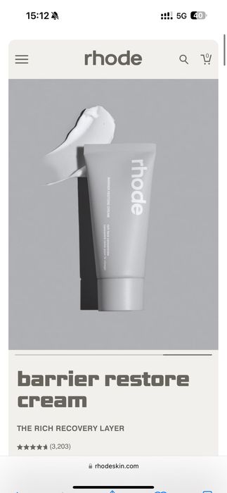 Rhode barrier restore cream крем за възстановяване на кожата Rhode