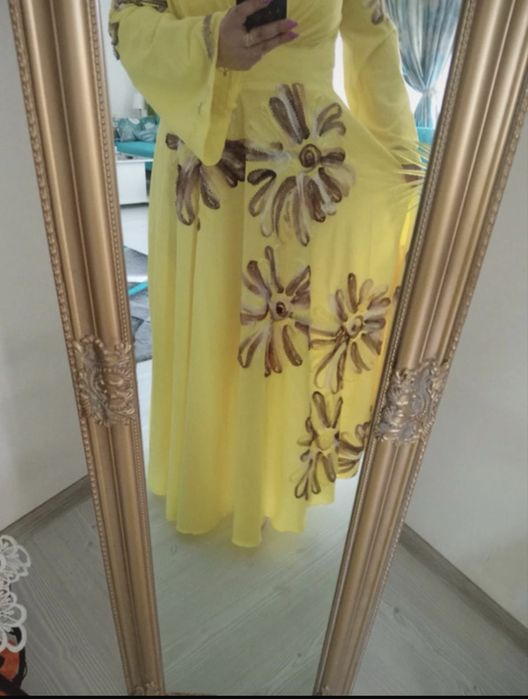 Rochie galbena superba facuta la comanda