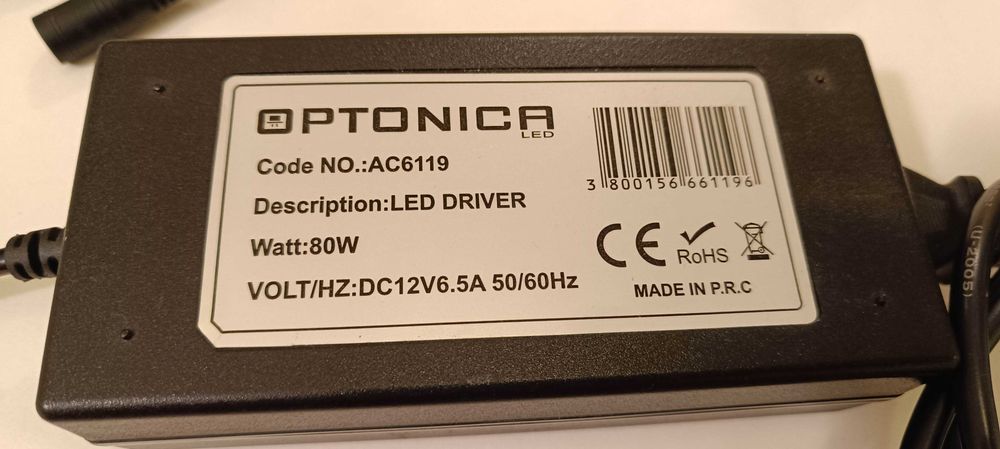 Лед лента 3m и адаптер 80W