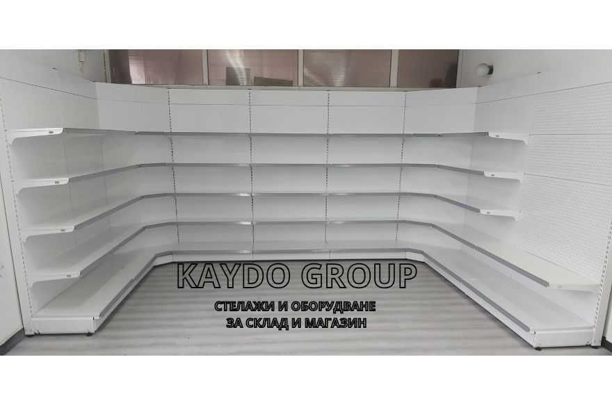 Метален крайстенен стелаж вътрешен ъгъл, R-9016 и r-7016