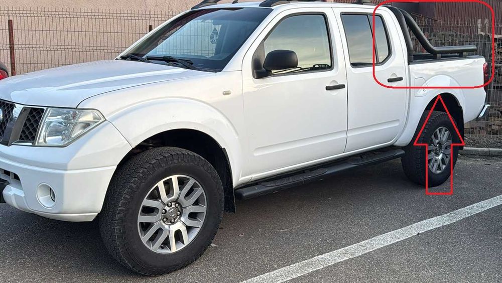 Rollbar Nissan Navara D40 2005-2014, negru, diam. teava 76 mm