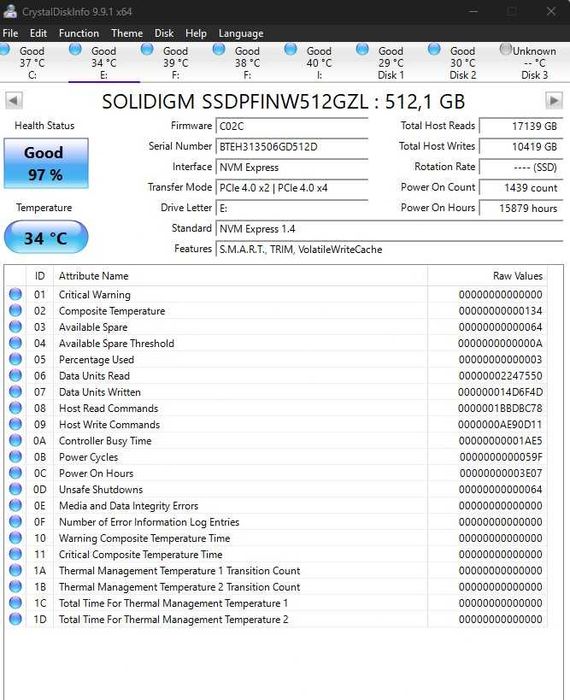 SSD M.2 Nvme Sata 60GB 128GB 256GB 512GB