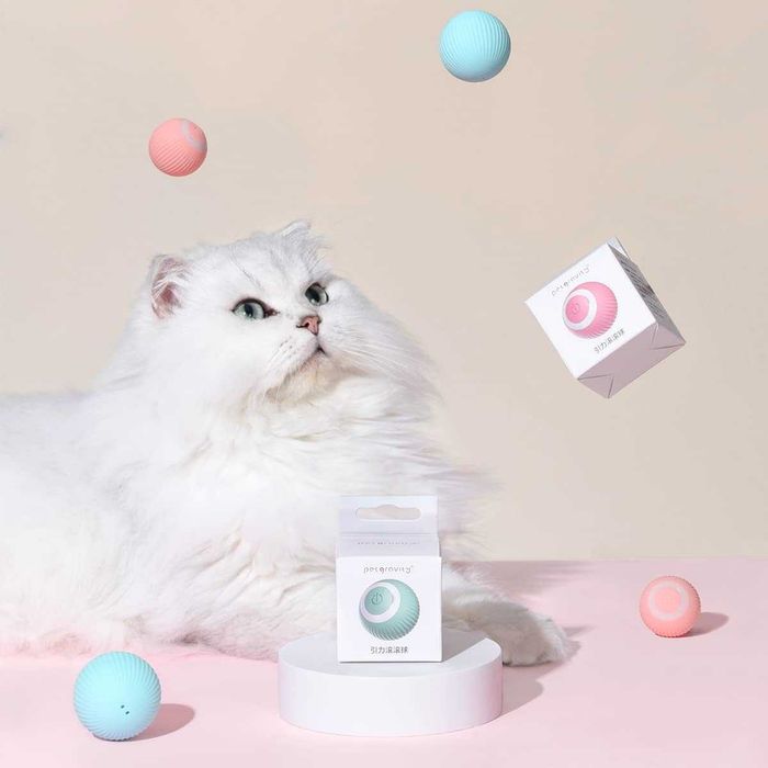 360-градусова самовъртяща се топка за котки,Petgravity Smart Cat Toy