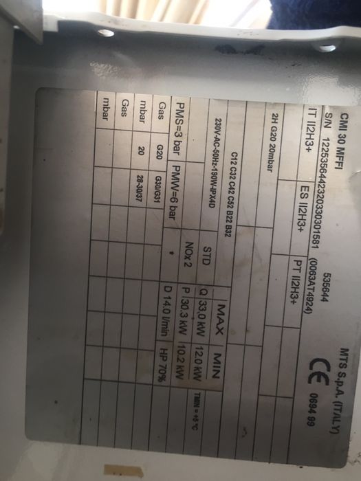 Centrala termica  33 kw