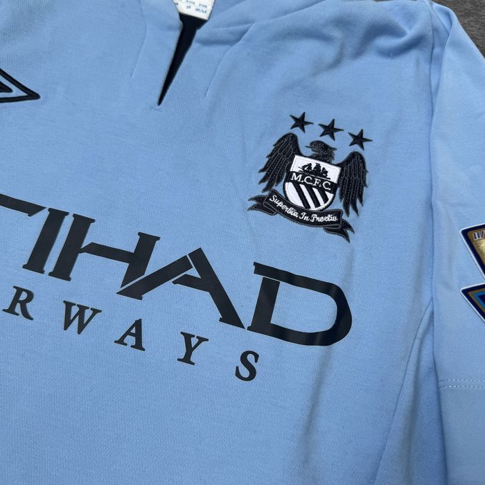 Tricou fotbal Manchester City 2011/12 Balotelli #45 Umbro Home Jersey marimea  M Premier League
