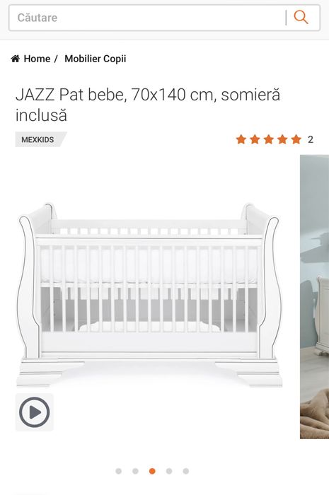 Vand patut bebe Mobexpert si saltea inclusa Mobexpert