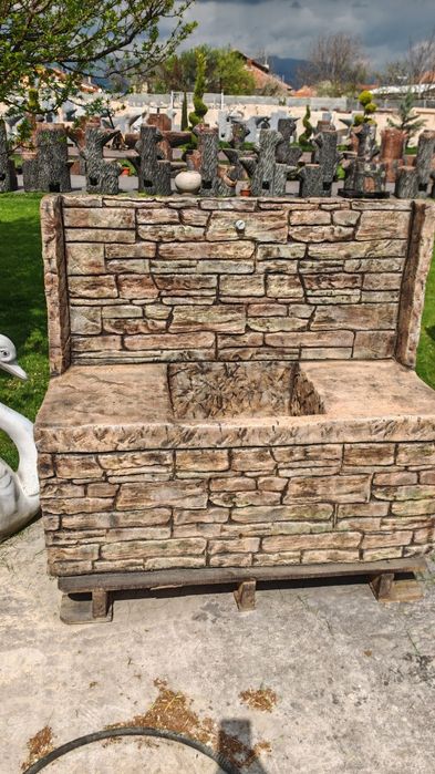 Чешма мивка за градината от щампован бетон