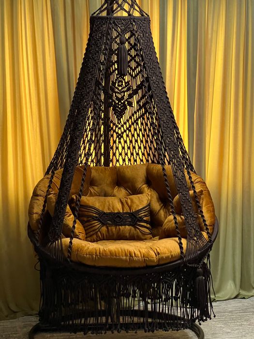 Кресло макраме, шатер макраме