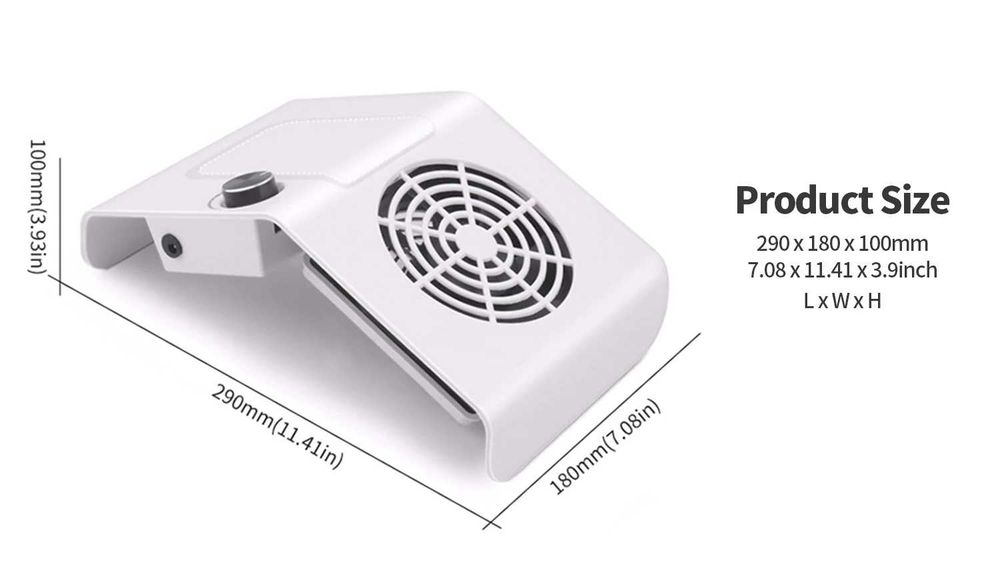 Прахоуловител мощен 80W за маникюр