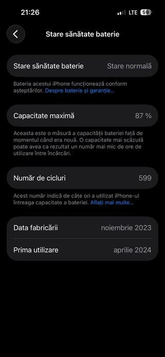 Vand iphone 15 128 gb