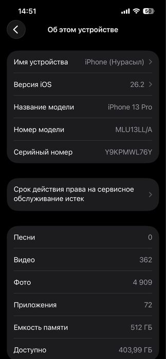Iphone 13 pro 512gb АКБ:96%