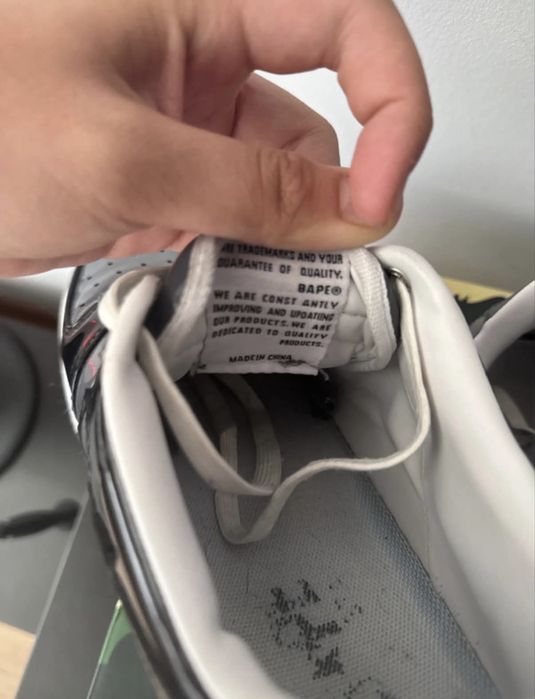 BAPE Bapesta Patent Black/White