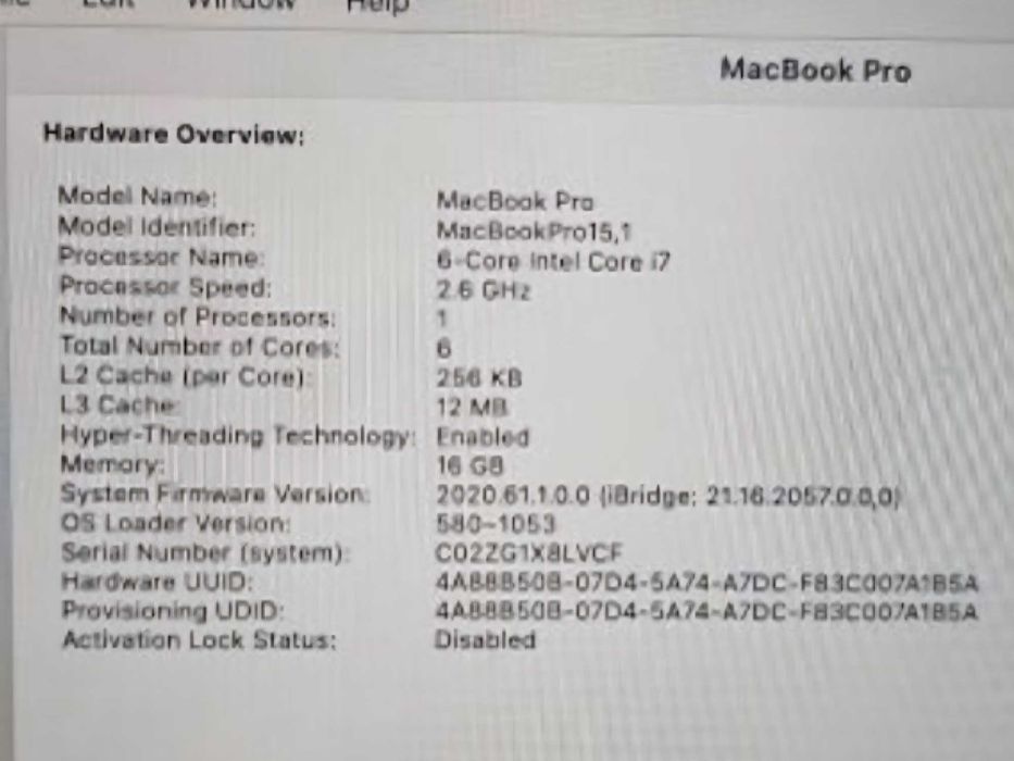 Apple MacBook Pro A1990