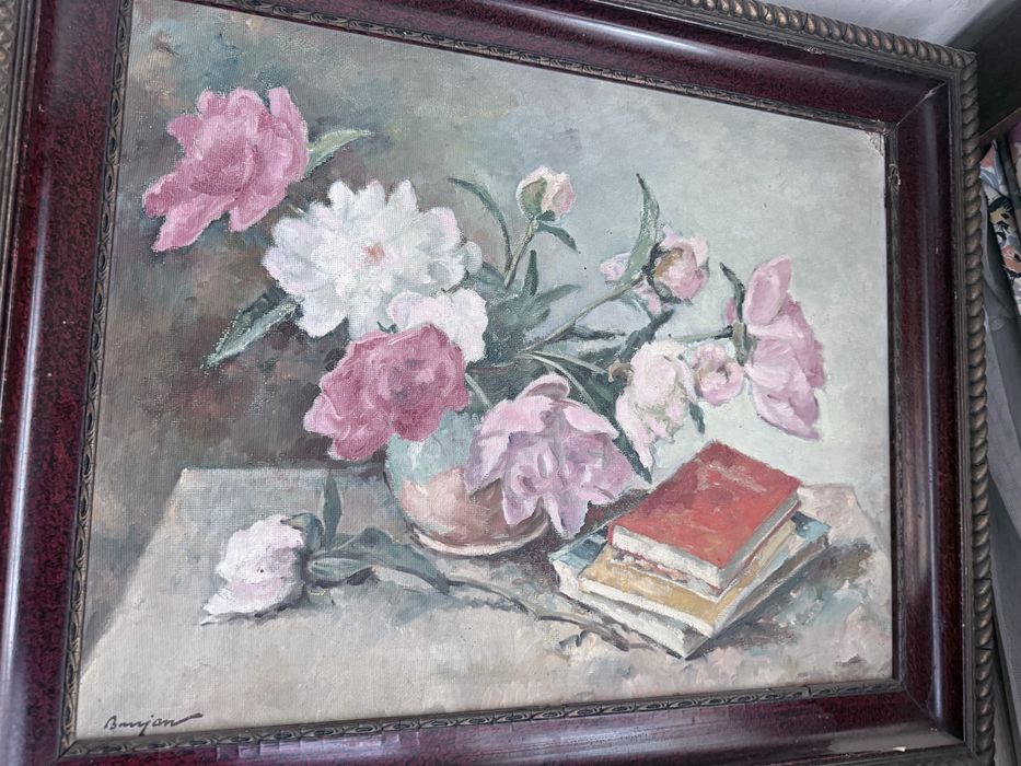 Tablou flori cu semnatura 60x74 cm