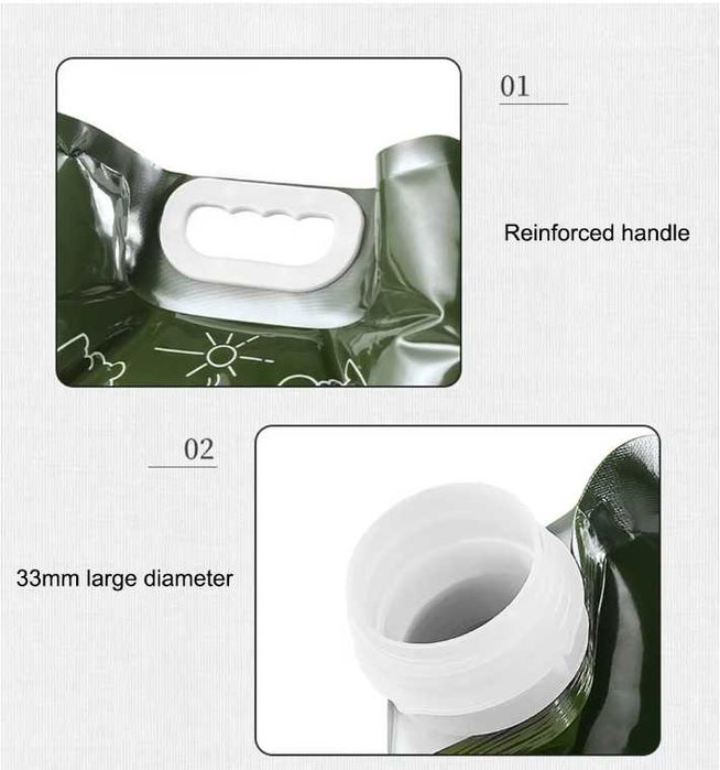 7.5L Сгъваема чанта за вода с кран | Къмпинг, Туризъм, Барбекю