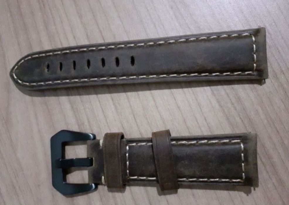 Curea ceas gear s3 samsung galaxy watch 22mm negru catifelat maro