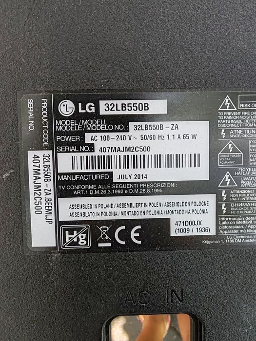 Piese TV LG32LB550B