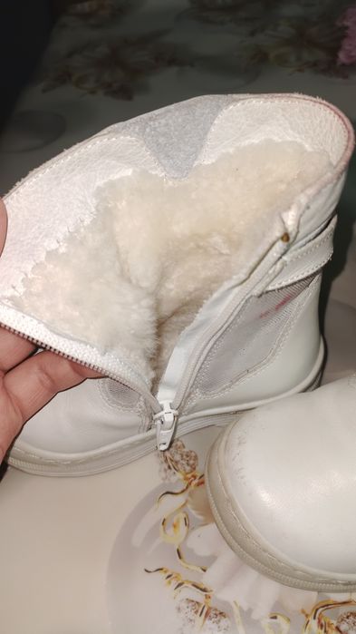 Зимний кожаные  сапоги