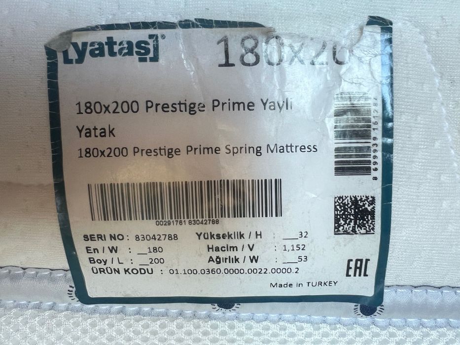 Матрак Yatas 180 x 200 prestige prime yayli yatak