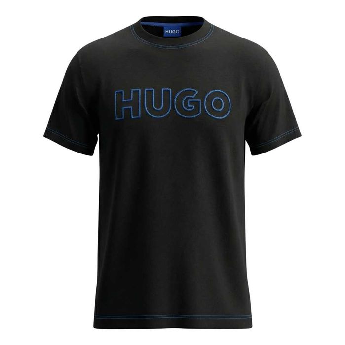 Мъжка Оригинална Тениска - HUGO - Черен Цвят