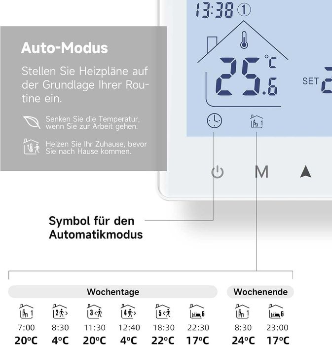 BEOK термостат 3А програмируем BOT-R6W