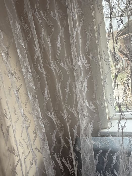 Шторы высота 2,4 с гардинами