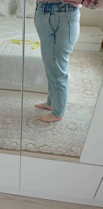 Сини дънки с ластик Sinsay