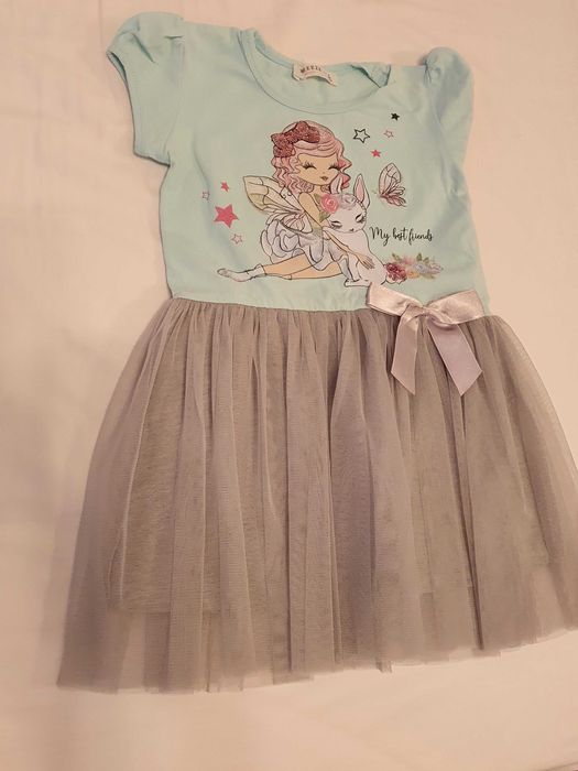 За ръст 104 - тениска, рокля, суичери, блузки, пола тюл, пухен елек