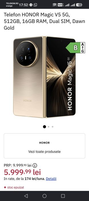 Honor Magic  V5 gold