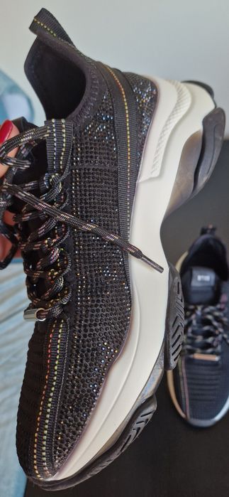 Sneakers negri cu strasuri