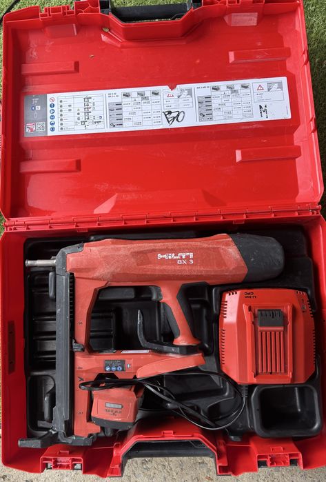 Лазер HILTI PM40-MG, Пистолет Hilti BX3, зарядни, батерии, консумативи