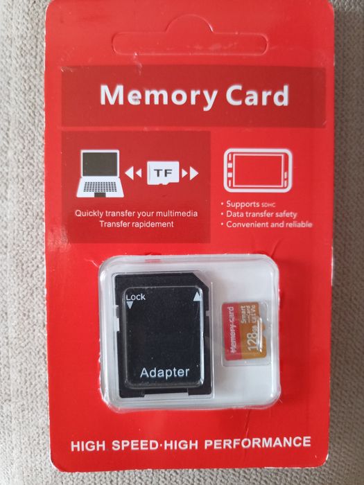 Карта памяти 128 Gb. + адаптер