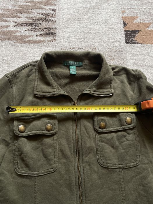 Jacheta Lauren Ralph Lauren originala marimea M bumbac verde kaki stil safari zip