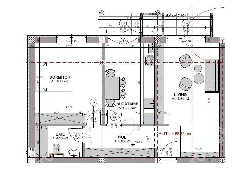 Apartament intabulat cu 2 camere la etajul 2 zona Doamna Stanca