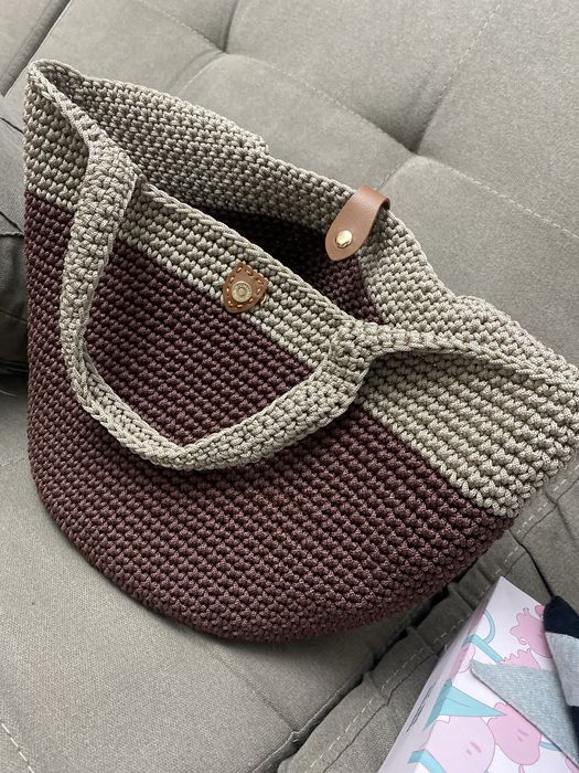 Сумка шоппер вязка