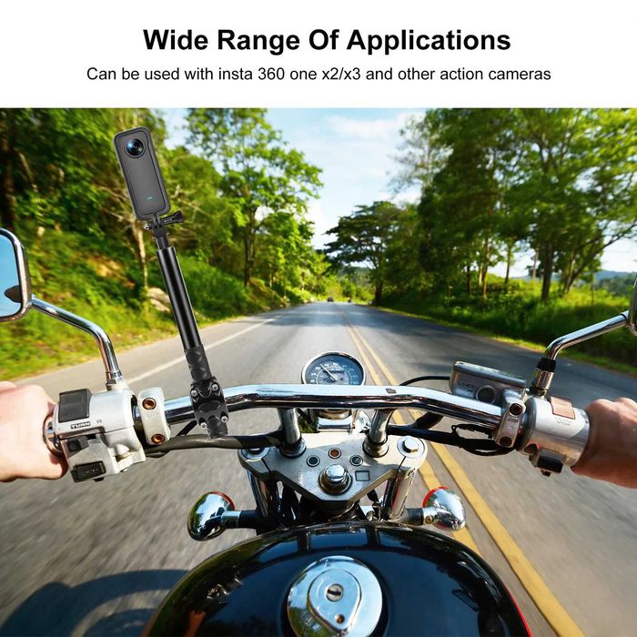 Set prindere bicicleta motocicleta stick + clema Insta360 X3 X4 X5