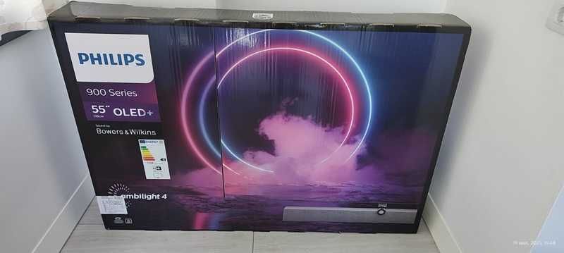 Smart TV 4K Philips 55OLED935,seria 9,Android 12,sunet 70w, ambilight