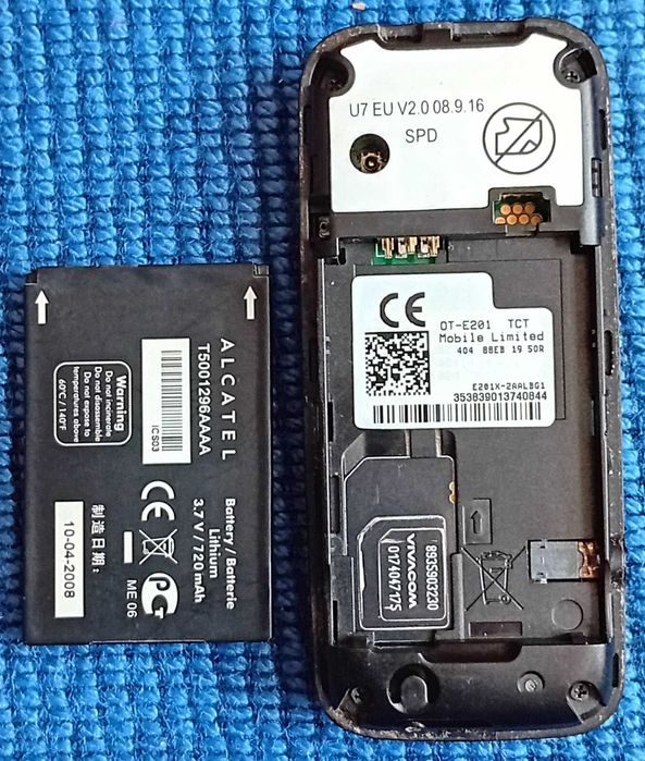 Алкател  ОТ – Е201 в отлично състояние със зарядно у-во.