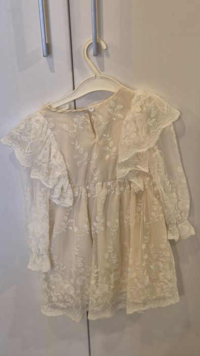 Rochiță alba ivory  fete 2 3 8 10 ani