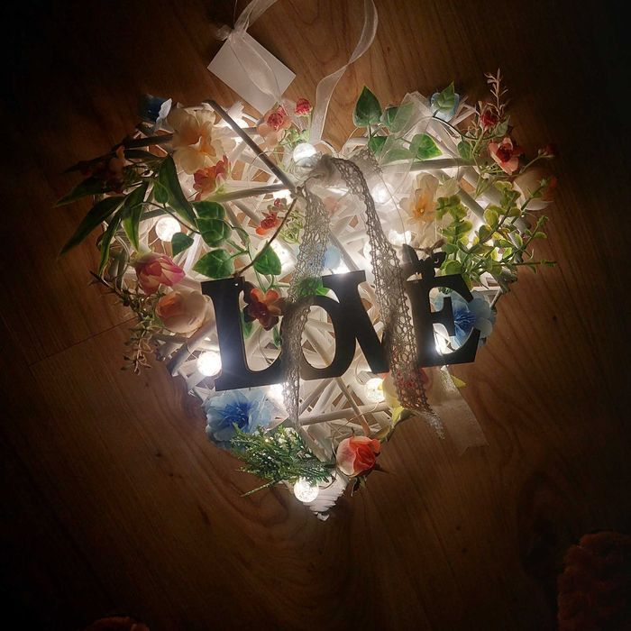 Сърца,светлинки,цветя,Коледа е,обич,любов,подарък,за тебе