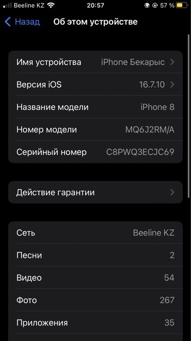iPhone 8, 64 ГБ, 100%-АКБ