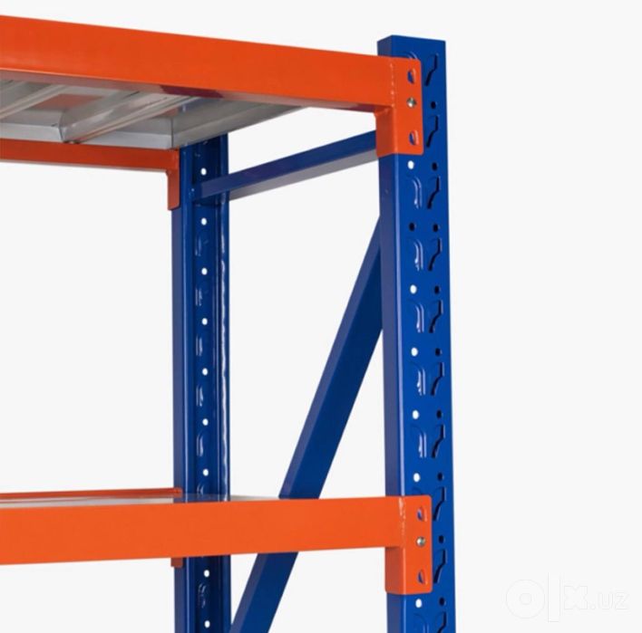 Metall stellaj 200–800 kg, do‘kon va ombor uchun polka