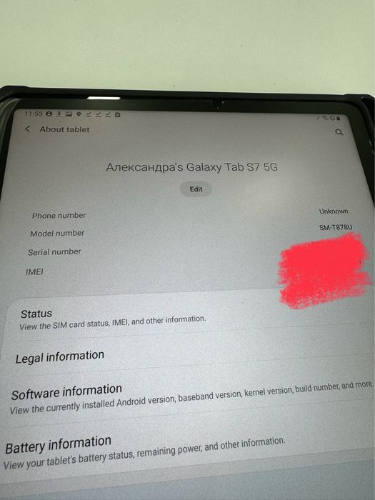 Samsung tab S7 fe 128gb