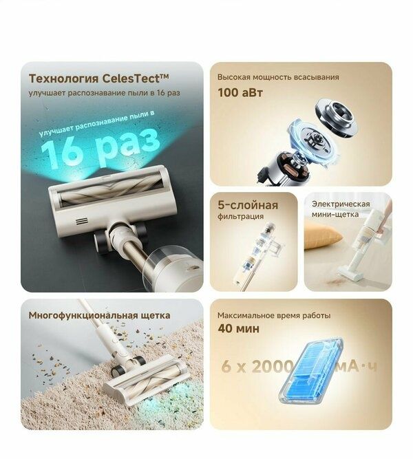 Вертикальный пылесос Dreame Cordless Vacuum Cleaner R10S Essential