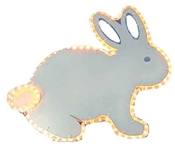 Iepure luminos Paste, decoratiune luminoasa stalpi, Paste