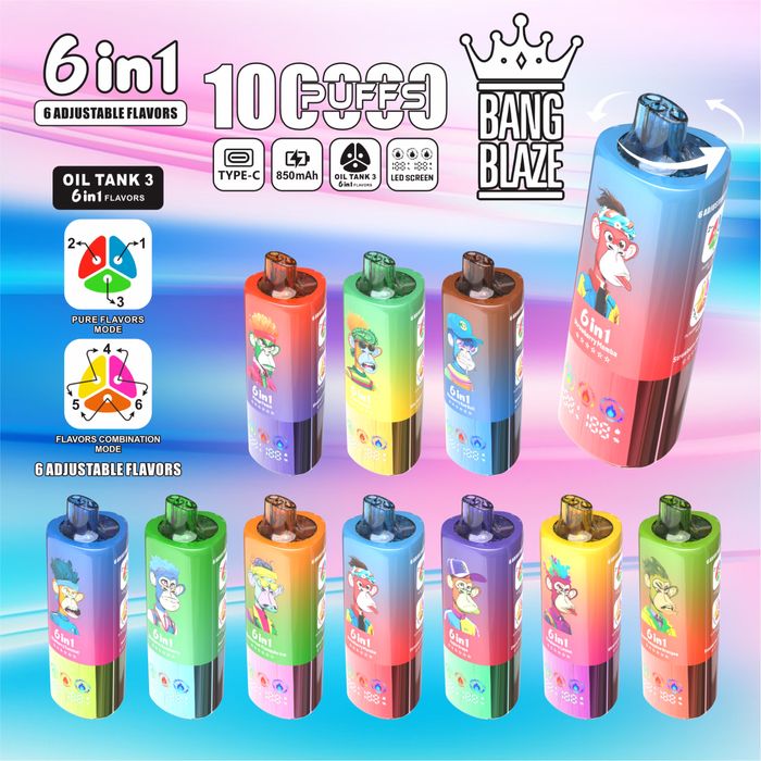 VAPE 100.000 puffs, 6 in 1