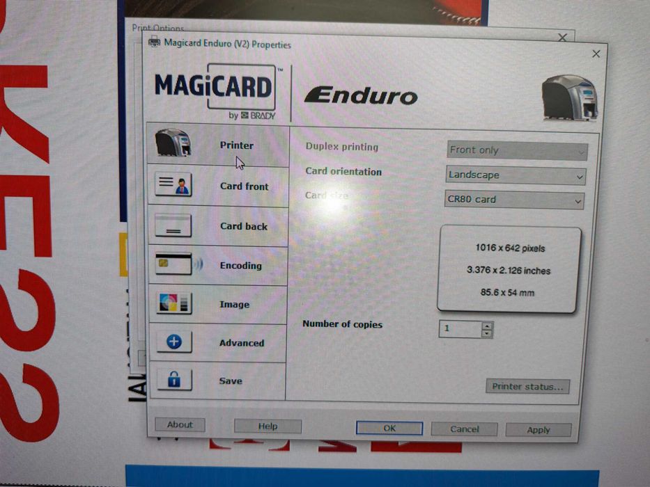 Принтер за печат върху пластмасови карти, баджове и ID карти Magicard Enduro