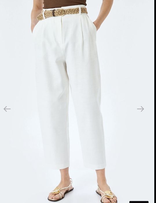 Белые брюки чистый хлопок
