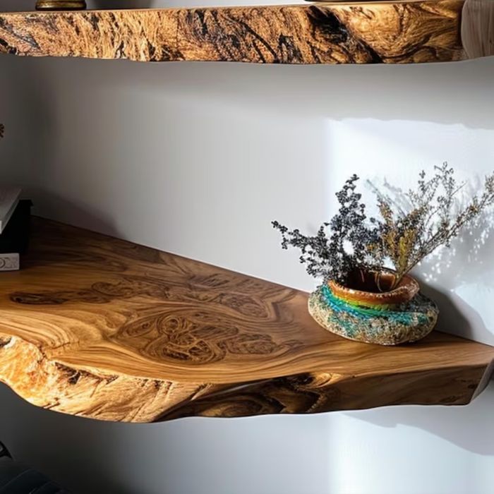 Дървен плот за баня | Рафт за баня | Масивен плот