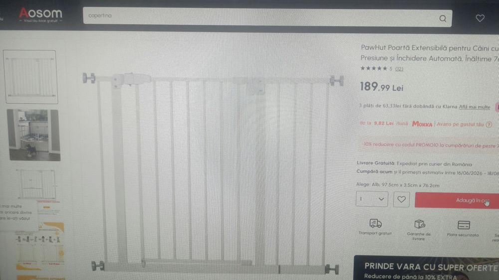 2 Portite de siguranta din metal reglabile pentru copii sau caini